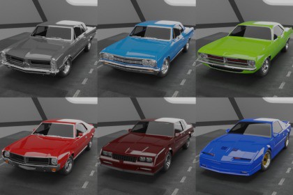 60s, 70s and 80s Car Bundle #6 (6 Cars)
