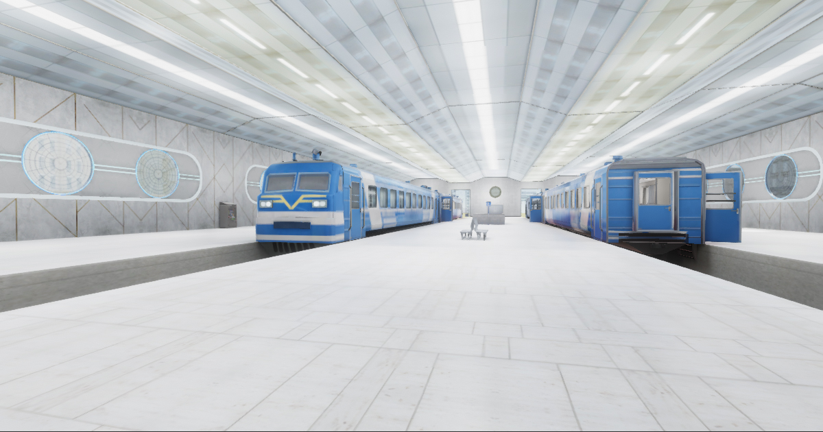 Modern Train Station 02 | 3D Industrial | Unity Asset Store