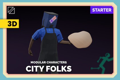 City Folks - PolyMate - Low Poly Modular Character