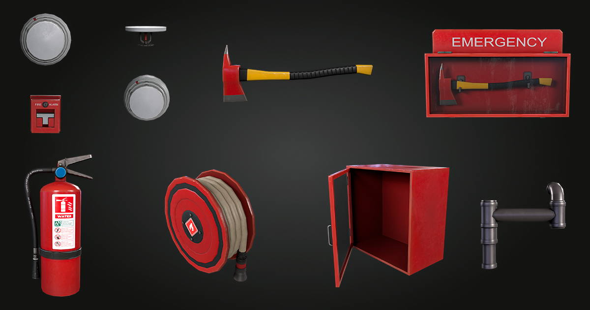 Emergency Fire Pack Vol. 1 | 3D Props | Unity Asset Store