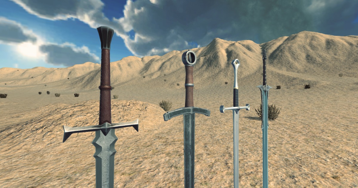 Unity Sword PBR sword pack 5 | 3D 무기 | Unity Asset Store