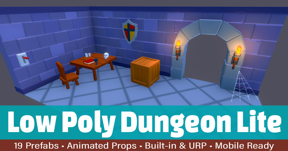 Low Poly Dungeon Lite - Fantasy Modular Kit | 3D Dungeons | Unity Asset ...
