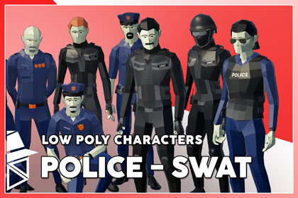 Low Poly Police & SWAT Character Pack