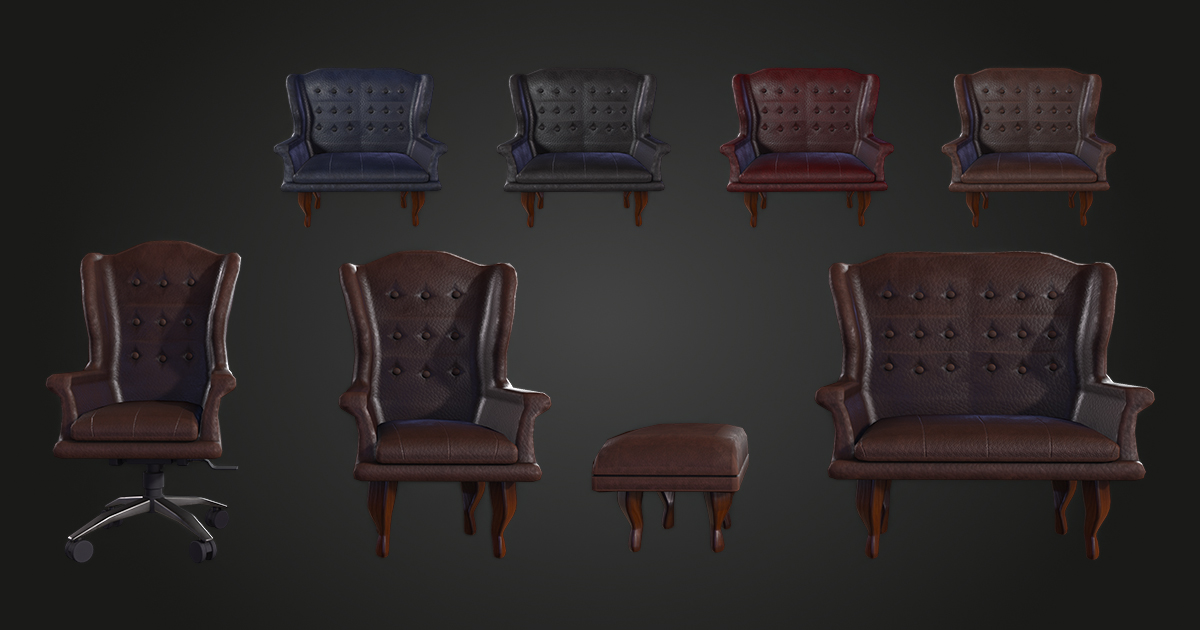 Elegant Chair Vol. 1 | 3D Props | Unity Asset Store