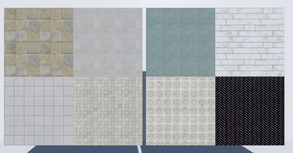 Wall and Floor Tiles pack 4 | 2D Textures & Materials | Unity Asset Store