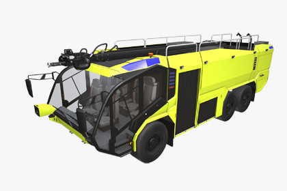 Airport Fire Truck 6x6 Yellow (384)