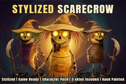 Stylized Scarecrow Character Pack