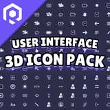 Low Poly 3D Icons - User Interface