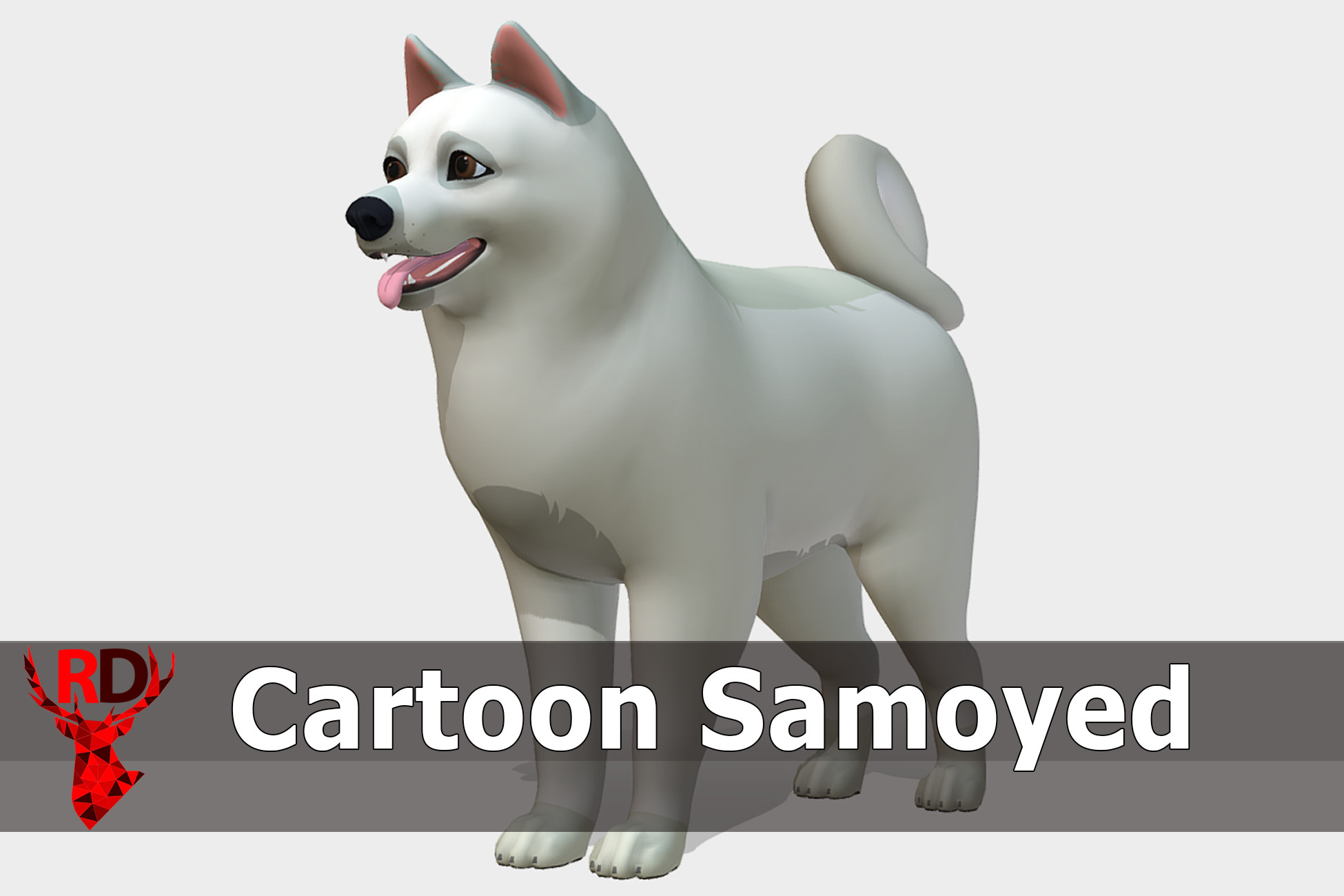 Cartoon Dog - Samoyed