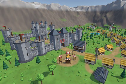 Mobile Low Poly Medieval World: Level Generator + 92 Assets