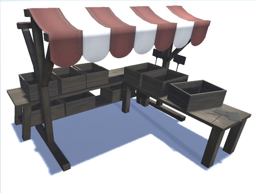 Hand Painted Merchant Stands Bundle | 3D | Unity Asset Store
