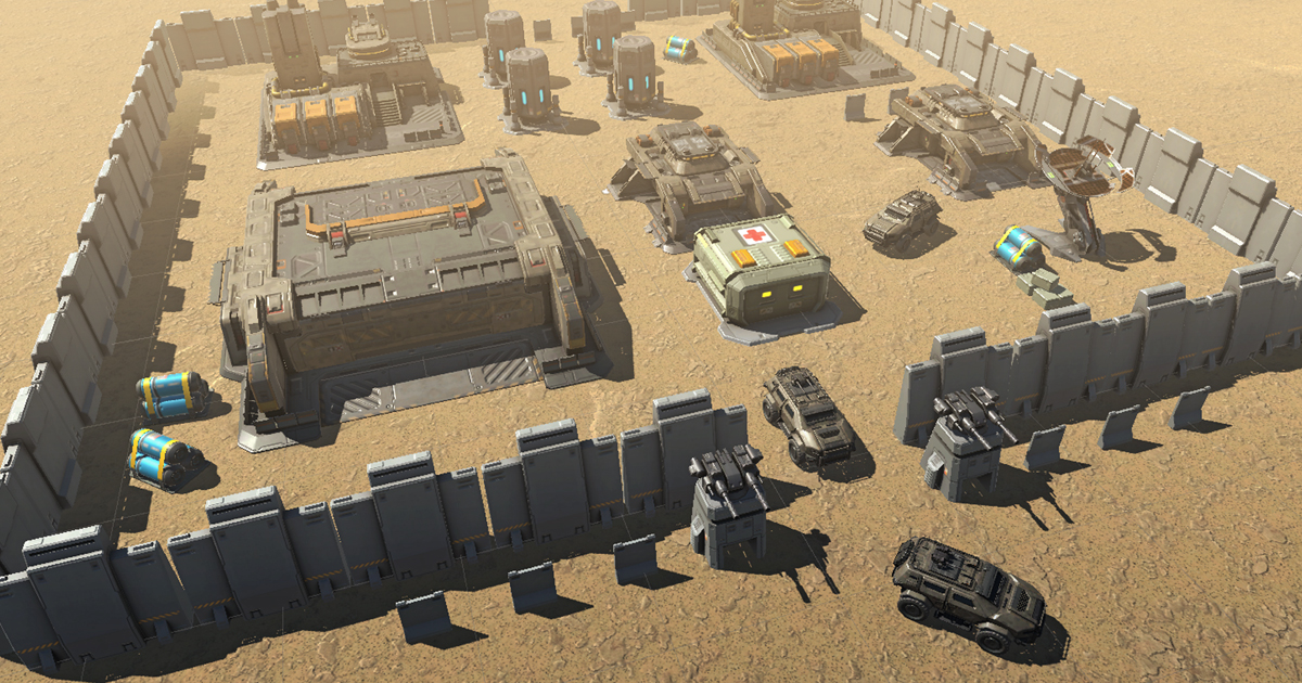 RTS# Military Base | 3D Sci-Fi | Unity Asset Store