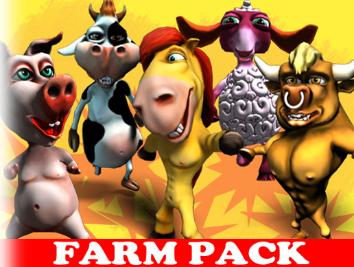 Cartoon Farm Animals Pack | 3D 角色 | Unity Asset Store