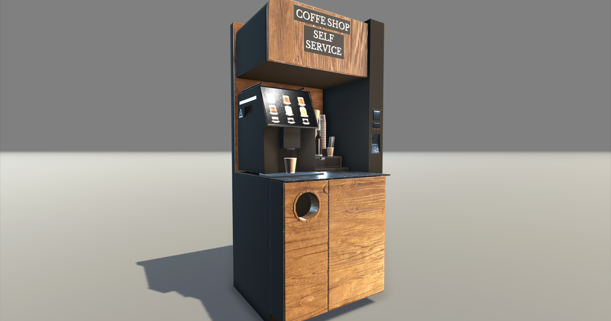 Self-service coffee | 3D Props | Unity Asset Store