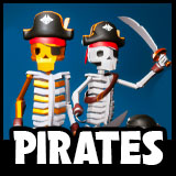 Low Poly Skeleton Pirates