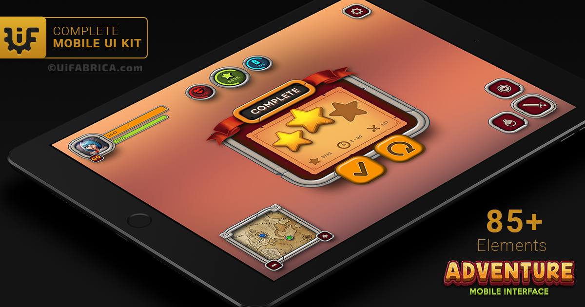 Game Uibutton Adventure Adventure Game Mobile UI | 2D Icons | Unity Asset Store