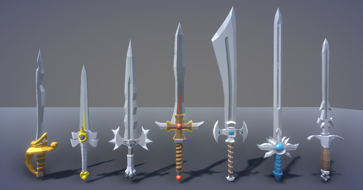 Free Low Poly Swords | 3D Weapons | Unity Asset Store