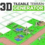 Tileable 3d terrain Generator + Low-Poly Environment Asset Pack