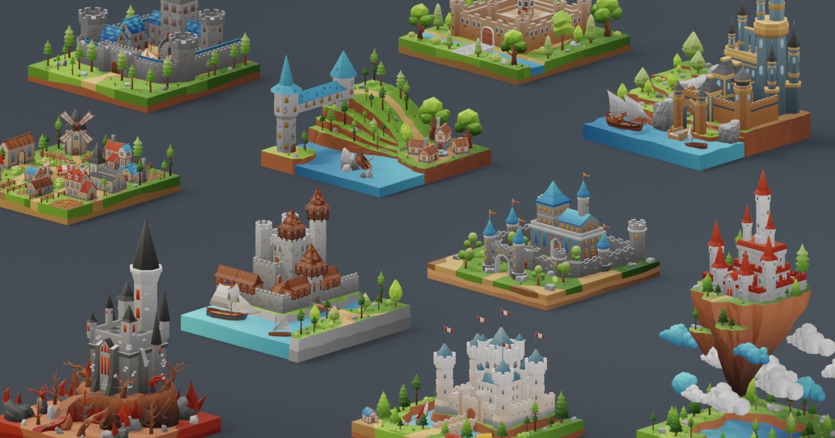 Low Poly Medieval Locations Pack | 3D Historic | Unity Asset Store