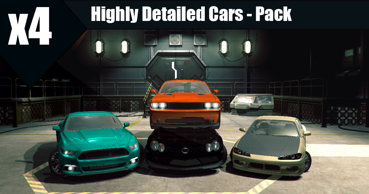 Highly Detailed Cars - Pack | 3D Vehicles | Unity Asset Store