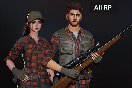 Lumberjack Hunter - Male and Female Characters