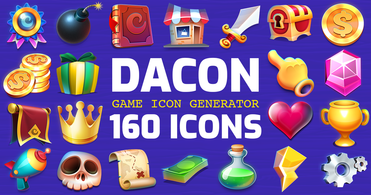 DACON: Game Icons Generator | 2D Icons | Unity Asset Store