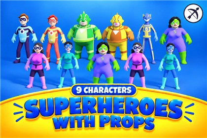 Superheroes & Props - Stylized Characters