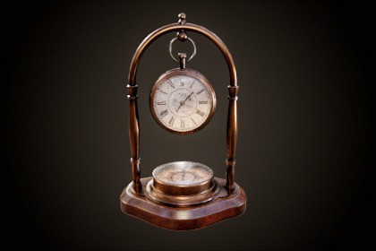 Vintage Desk Compass Clock