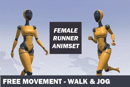 Female Runner Animset - FreeWalk&Jog