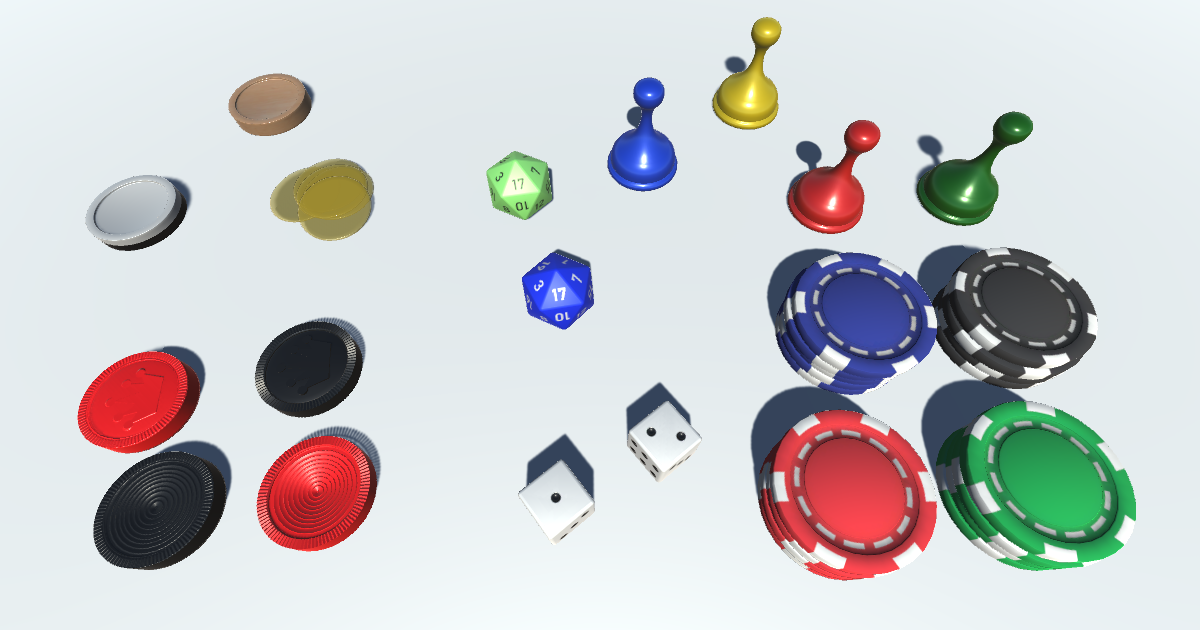 Tabletop Game Pieces | 3D Props | Unity Asset Store