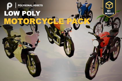 Low poly motorcycles