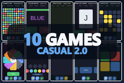 Mini Game Templates Casual 2.0 - 10 Casual Starters for Unity