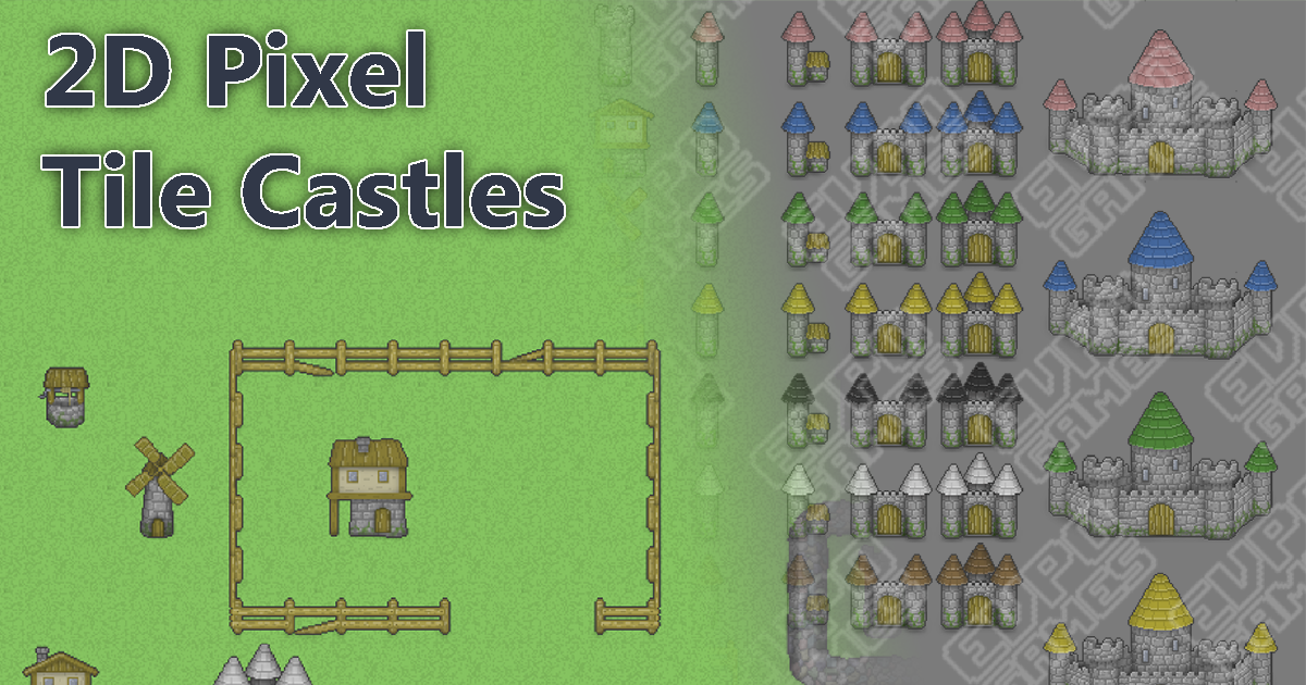 Castle Pixel Unity 2D Pixel Tile Castles | 2D 環境 | Unity Asset Store
