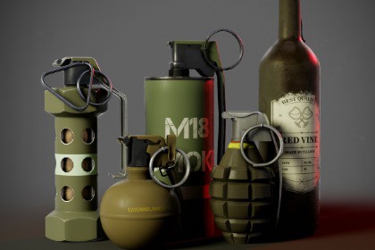 Military Grenade Collection (PBR Game Ready)