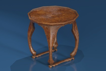 Korean Traditional Wooden Table - Gaedari Soban (Dog-Legged)