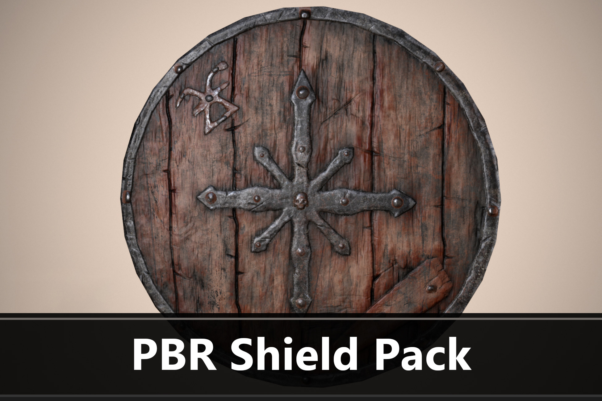 PBR Wooden Shield Pack | 3D Weapons | Unity Asset Store
