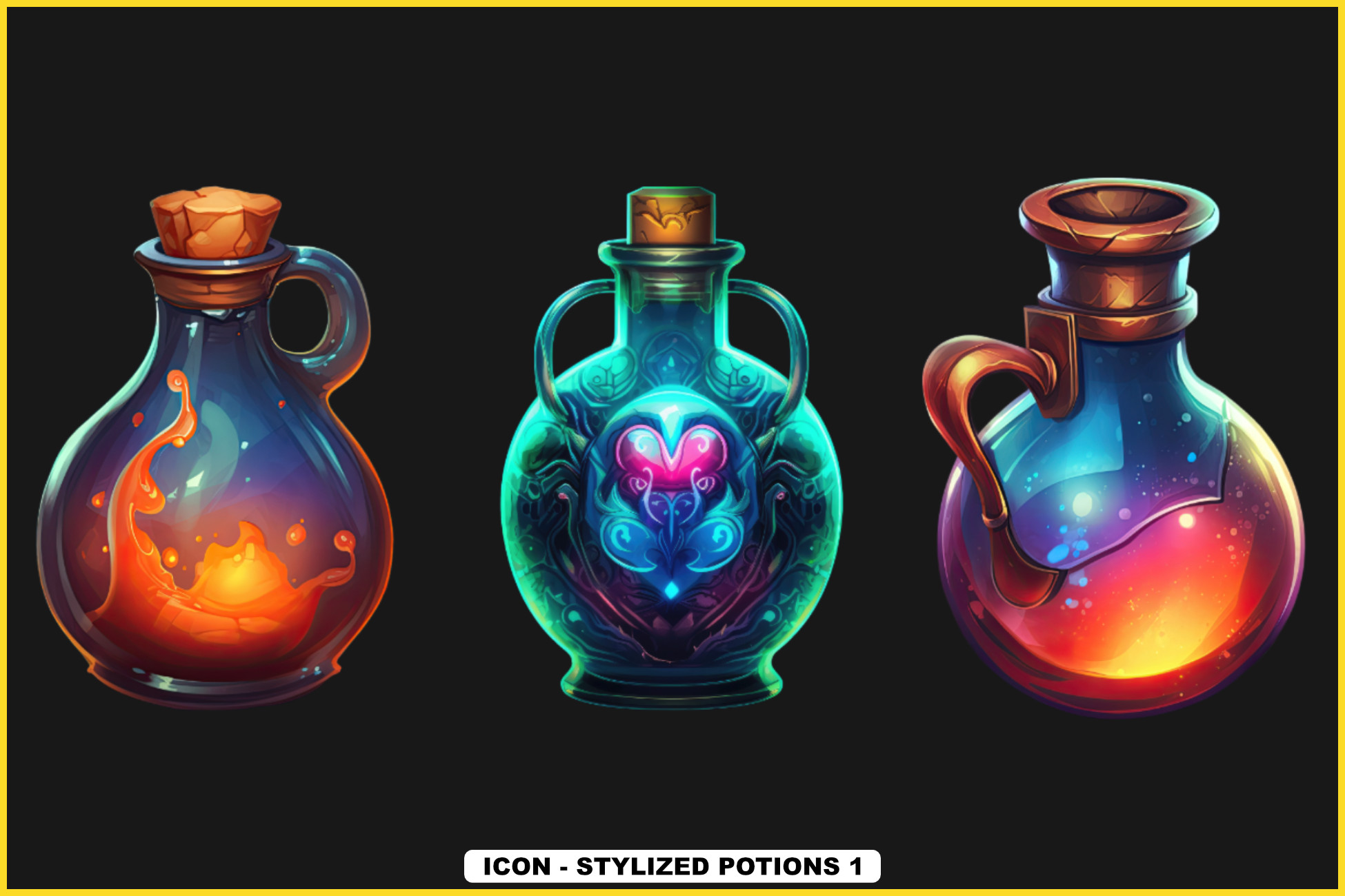 ICON - Stylized Potions 1 | 2D Icons | Unity Asset Store