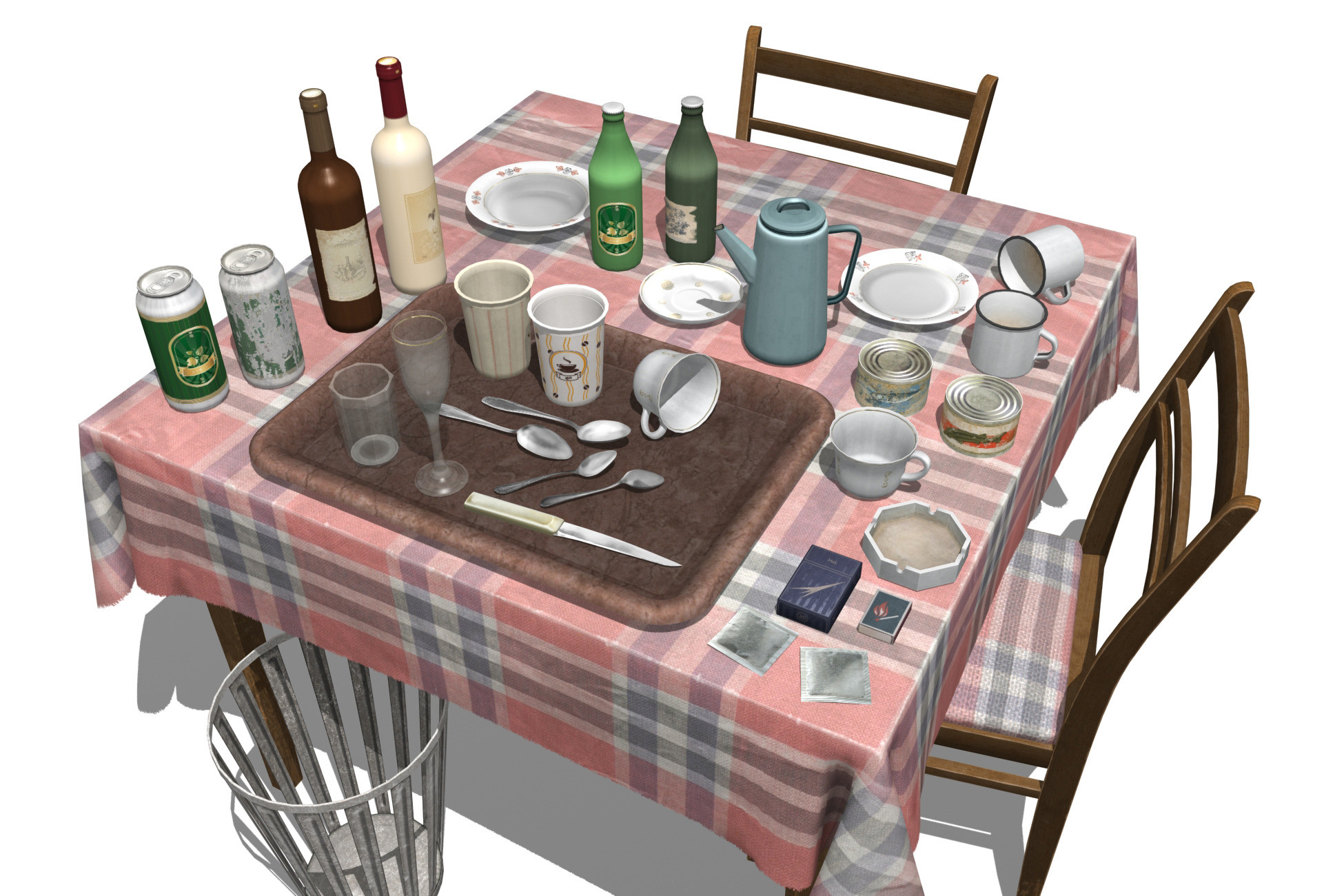 Tables with stuff | 3D Urban | Unity Asset Store