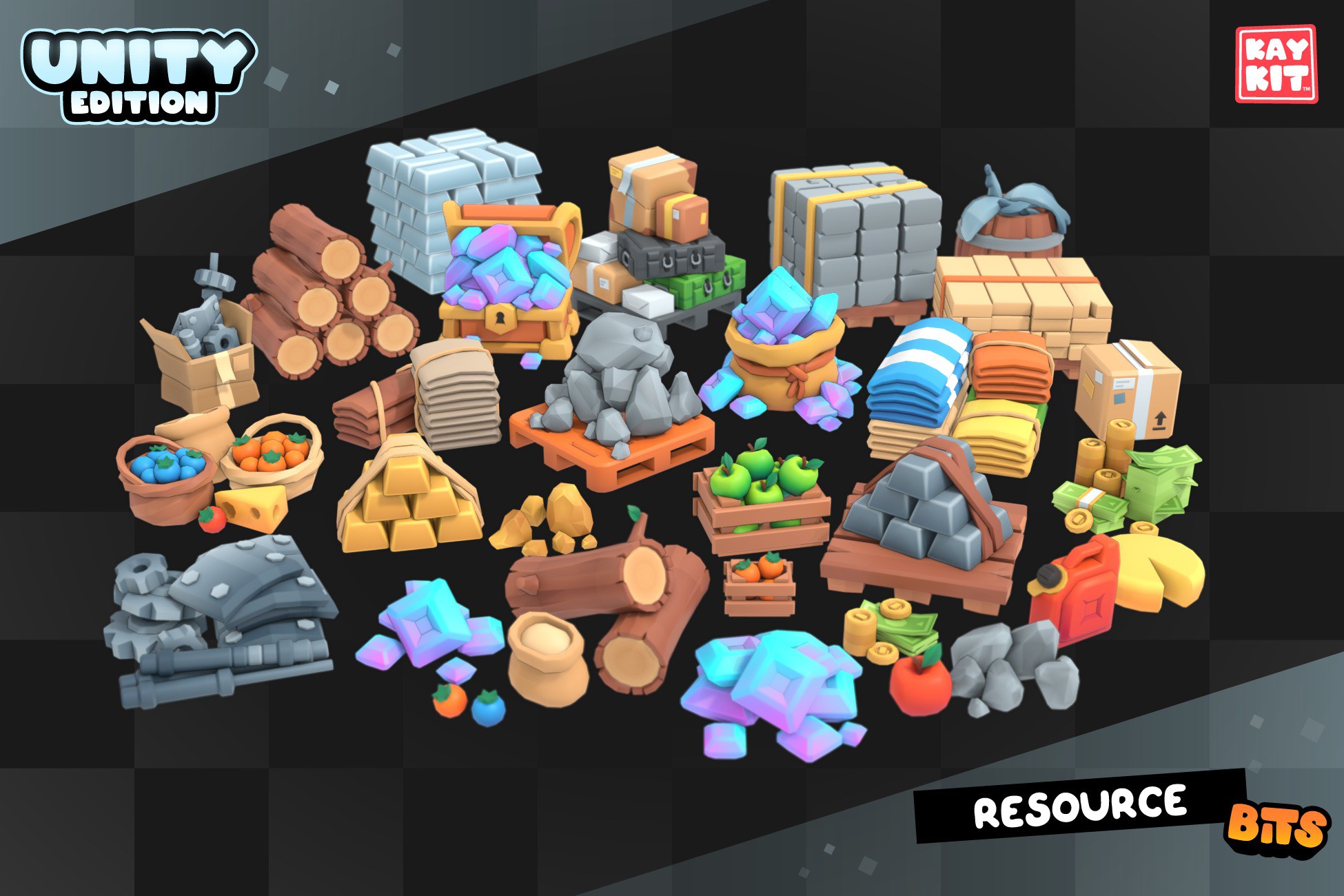 KayKit - Resource Bits (for Unity) | 3D 小道具 | Unity Asset Store