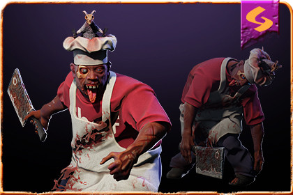 Zombie Chef with a Kitchen Axe | Character Enemy Mobs