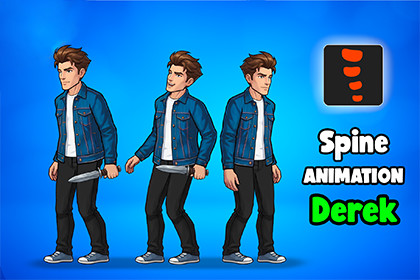 Derek - Free 2D Animated Spine Character