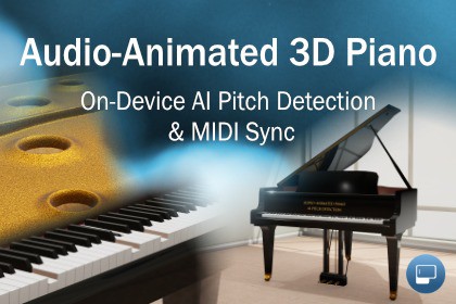 Audio-Animated 3D Piano: On-Device AI Pitch Detection & MIDI Sync