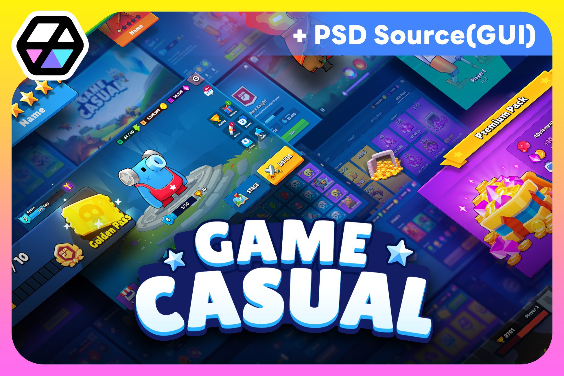 GUI Pro - Casual Game(+PSD) | 2D GUI | Unity Asset Store