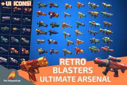 Sci-Fi Low Poly Energy Blasters - Ultimate Arsenal (36 Weapons)