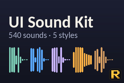 UI Sound Kit - 540 Interface Sounds in 5 Styles