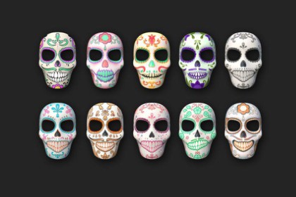 Dia de Los Muertos Mask - Mexican Tradition