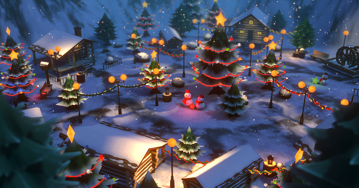 Christmas Log Village Pack (Interior / Exterior) - VR/Mobile | 3D