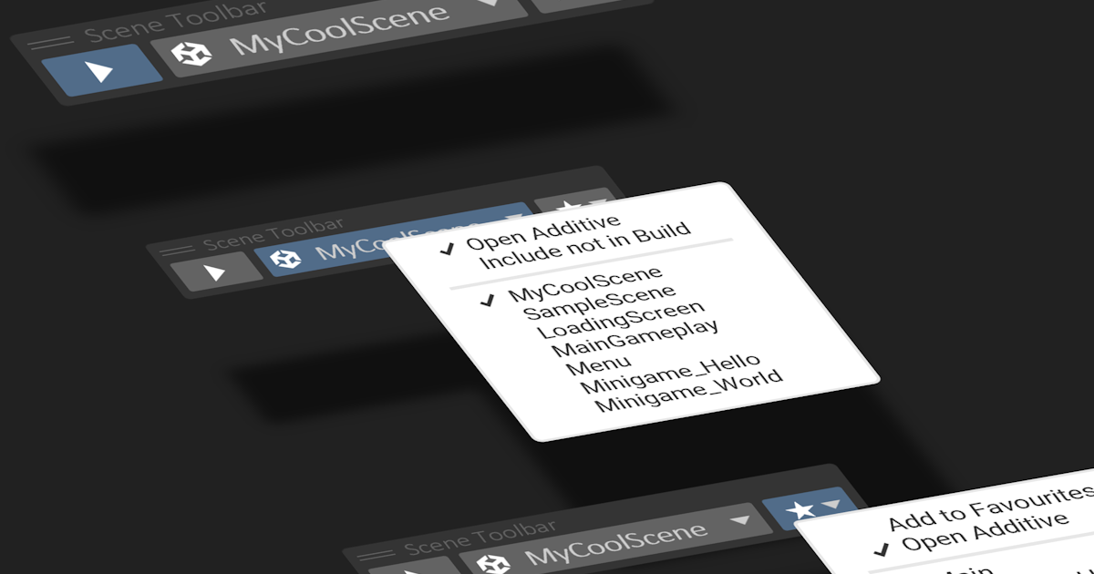 Scene Toolbar - Quick Scene Management Overlay | Utilities Tools ...