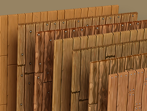 Hand Painted Wood Planks and Side Textures | 2D Wood | Unity Asset Store