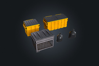 Dumpster V1 - Waste Container | Game Ready PBR | Built-In & URP Compatible